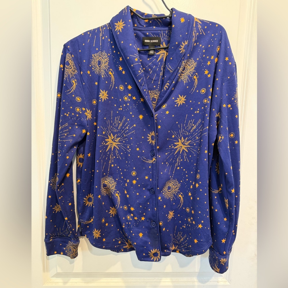 Blue and Gold Women's Top
